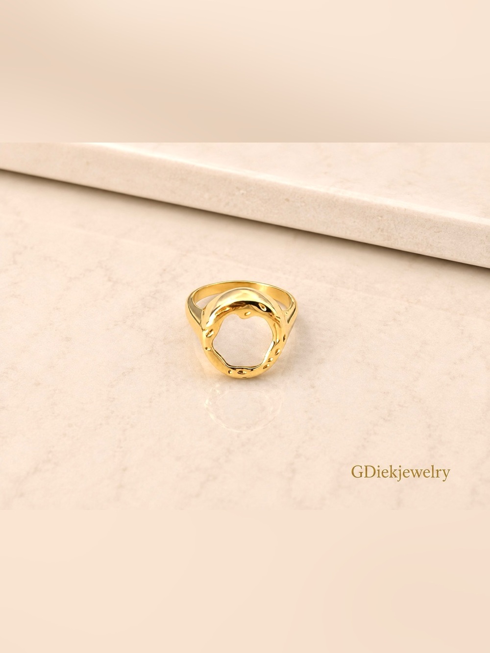 Goldfilled Pearl Ring with mother pearl Women's Fashion Jewelry size 6-7